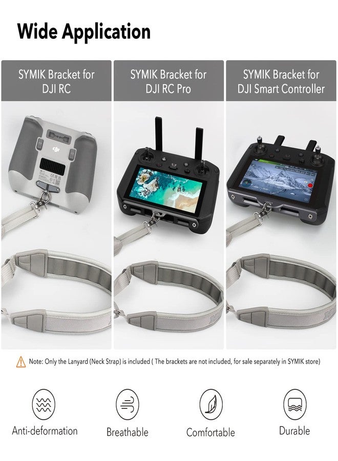 SYMIK Remote Controller Lanyard for DJI FPV/Avata/2, Phantom 4/3, Inspire FPV Remote Controller 3/2, Adjustable Neck Strap Lanyard for DJI Avata 2 Accessories Shoulder Strap w/Comfortable EVA Padding - Image 5