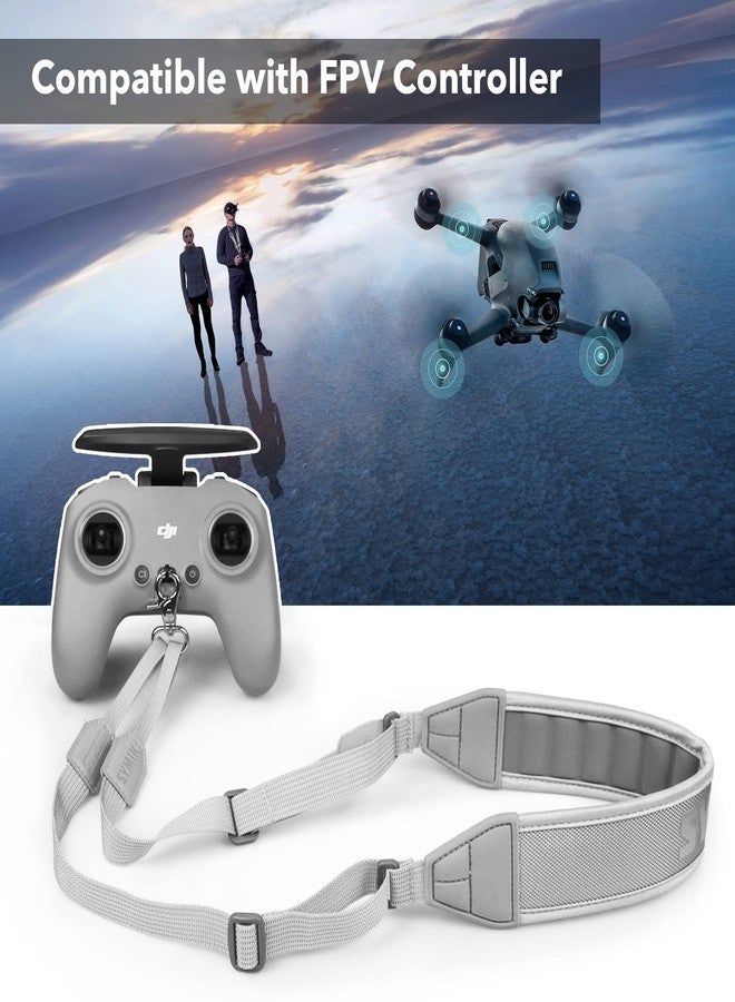 SYMIK Remote Controller Lanyard for DJI FPV/Avata/2, Phantom 4/3, Inspire FPV Remote Controller 3/2, Adjustable Neck Strap Lanyard for DJI Avata 2 Accessories Shoulder Strap w/Comfortable EVA Padding - Image 3