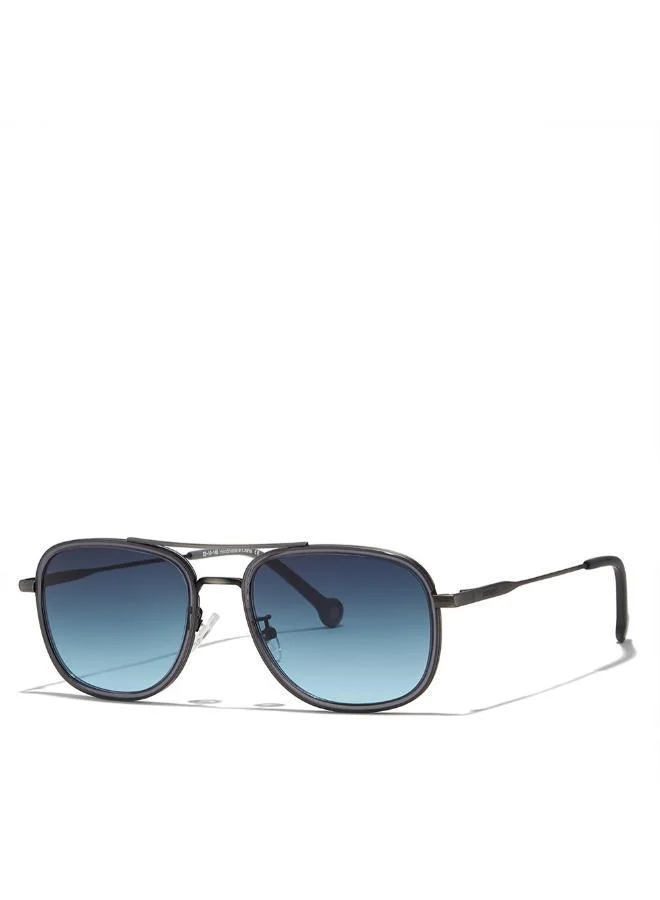 30Sundays 30Sundays NOSTALGIA,Men Sunglasses, Rectangle Sunglasses, UV Protection: UV400 (Gray,Blue)