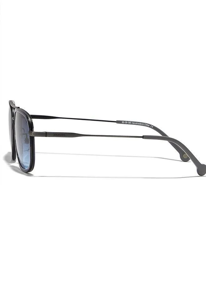 30Sundays 30Sundays NOSTALGIA,Men Sunglasses, Rectangle Sunglasses, UV Protection: UV400 (Gray,Blue)