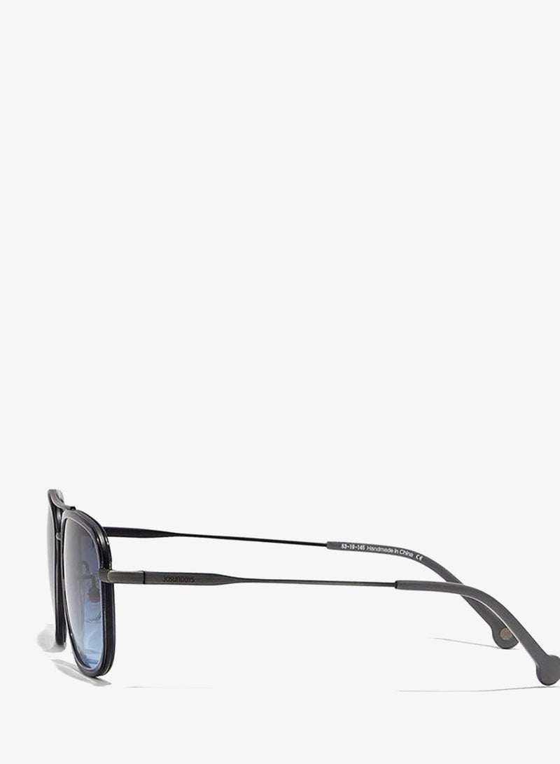 30Sundays NOSTALGIA,Men Sunglasses, Rectangle Sunglasses, UV Protection: UV400 (Gray,Blue) - Image 3