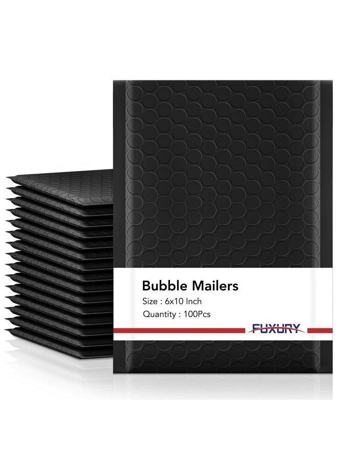 Fuxury Fuxury Bubble Mailers 6x10" 100 Pack Black Padded Envelopes Usable Size 6x9" Thick Mailing Envelopes Bubble Opaque Padded Mailers Shipping Bags for Mailing Jewelry Makeup Small Business#0  - Image 1