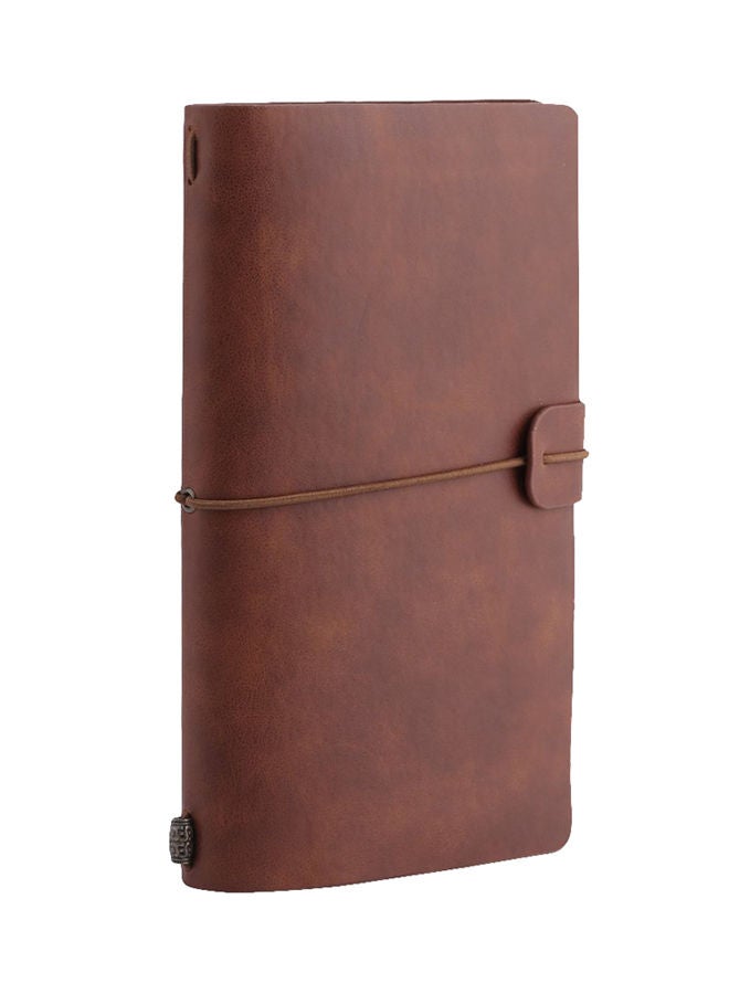 NIBEMINENT Portable Travel Diary Journal,114 Sheets Brown - Image 1