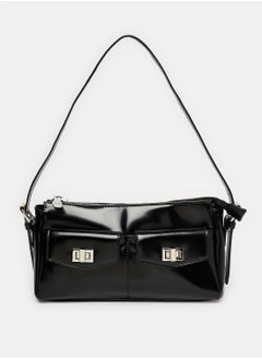 Two Front Pockets Zipper Closure Shoulder Bag