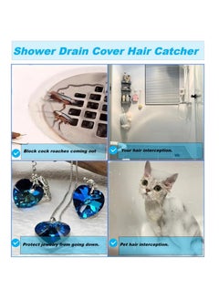 HaHaHai 30 Pcs Shower Drain Cover Hair Catcher/Shower Drain Mesh Sticker/Disposable Hair Drain Stickers for Bathroom Laundry Bathtub Kitchen  - Image 3