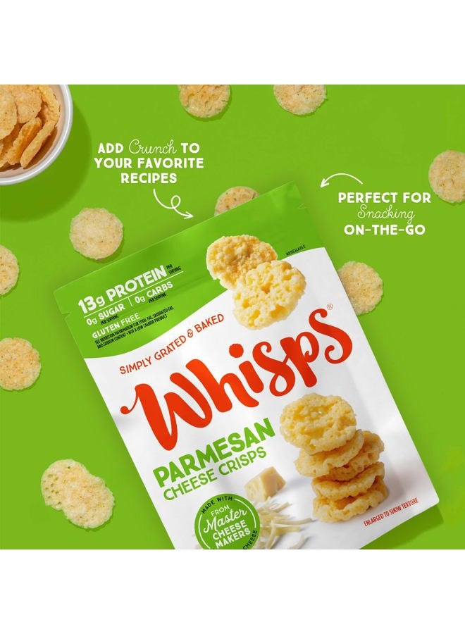 Whisps Parmesan Cheese Crisps| Keto Snack, No Gluten, No Sugar, Low Car, High Protein | 2.12oz (3 Pack) - Image 2