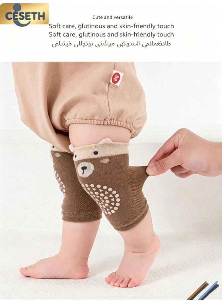 CESETH 5 Sets Of Baby Crawling Knee Pads, Cartoon Animal Anti-Slip Knee Pads, Suitable For Children, Soft And Breathable Cotton Knee Pads, Suitable For 0-3 Year Old Babies, Anti-Slip Floor Safety Device, For Crawling And Walking, Suitable For Boys And Girls, Available In Various Colors. - Image 5