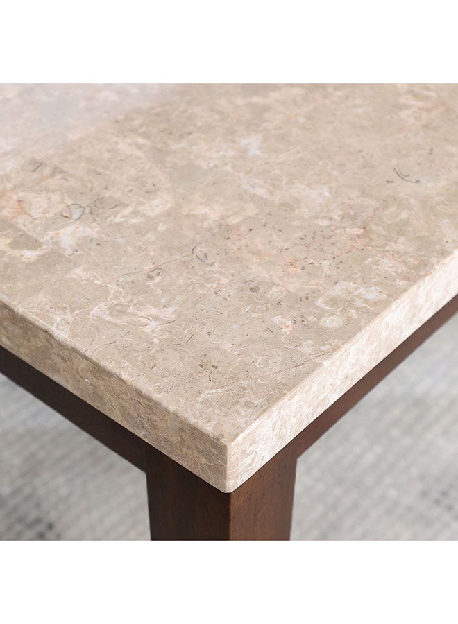 DANUBE HOME Brody Dining Table Rectangular Strong And Sturdy Kitchen Table 8 Seater Table Modern Design Desk Furniture For Home Dining Room 210.19x110.49x79.38 cm Beige/Dark Walnut - Image 3