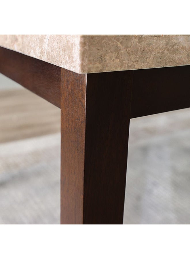 DANUBE HOME Brody Dining Table Rectangular Strong And Sturdy Kitchen Table 8 Seater Table Modern Design Desk Furniture For Home Dining Room 210.19x110.49x79.38 cm Beige/Dark Walnut - Image 4