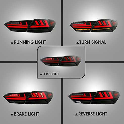 T T-ABC New Taillights for Toyota Camry Tail Light Assembly 2018-2023 SE XSE LE XLE TRD 8th Gen Accessories Taillight V2 Clear Rear Lights Led Sequential Turn Signals Startup Custom Back Lamp Replacement (T5) - Image 3