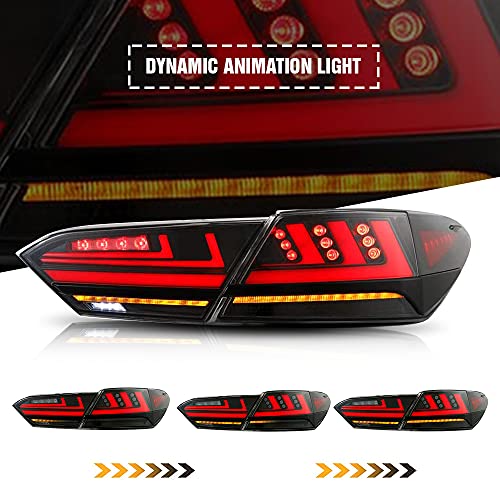 T T-ABC New Taillights for Toyota Camry Tail Light Assembly 2018-2023 SE XSE LE XLE TRD 8th Gen Accessories Taillight V2 Clear Rear Lights Led Sequential Turn Signals Startup Custom Back Lamp Replacement (T5) - Image 5