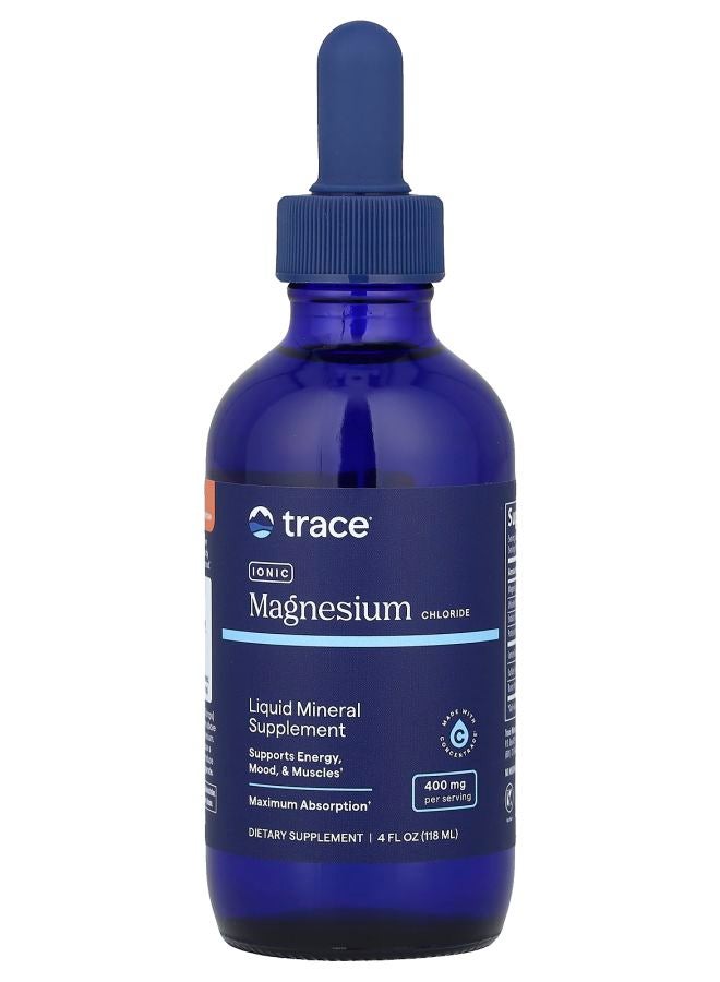 Trace Minerals كلوريد المغنيسيوم الأيوني 400 ملغ 4 أونصة سائلة (118 مل)