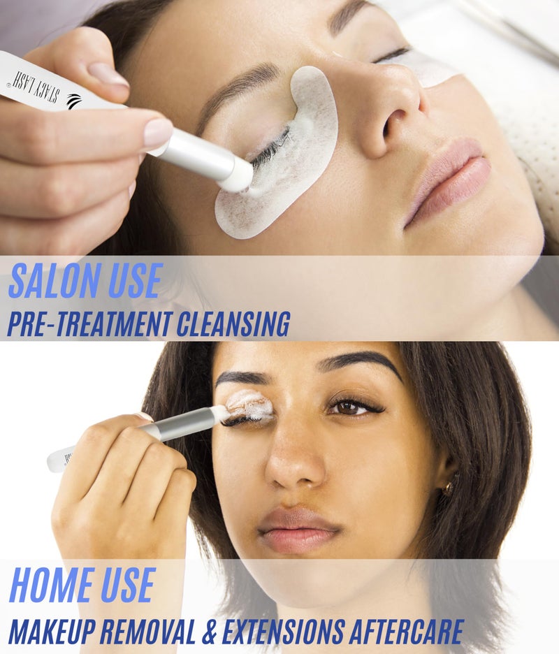 Stacy Lash شامبو تمديد الرموش STACY LASH + فرشاة / 1.69 أونصة سائلة / 50 مل / منظف رغوي للجفون / غسول للتمديدات والرموش الطبيعية / مزيل مكياج آمن / مستلزمات للاستخدام المهني والمنزلي - Image 3
