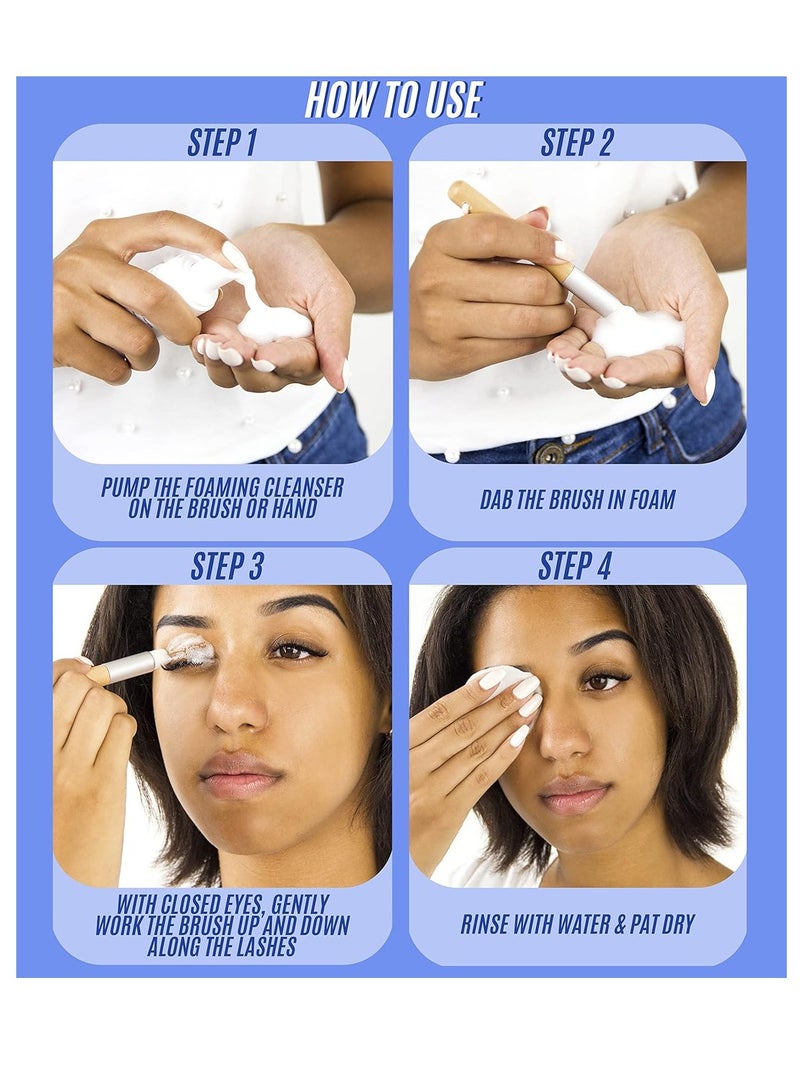 Stacy Lash STACY LASH Eyelash Extension Shampoo + Brush /1.69 fl.oz/ 50ml / Eyelid & Eyebrow Foaming Cleanser/Wash for Extensions & Natural Lashes/Safe Makeup Remover/Supplies for Professional & Home Use  - Image 5