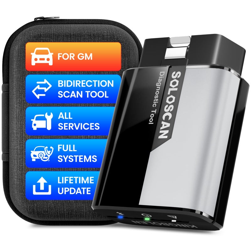 KINGBOLEN Soloscan for GM OBD2 Scanner Bluetooth Lifetime Update Without Fee Bidirectional Scan Tool for iOS Android All Reset Service Full System Diagnostic Tool for BuickChevyCadillacGMC - Image 2