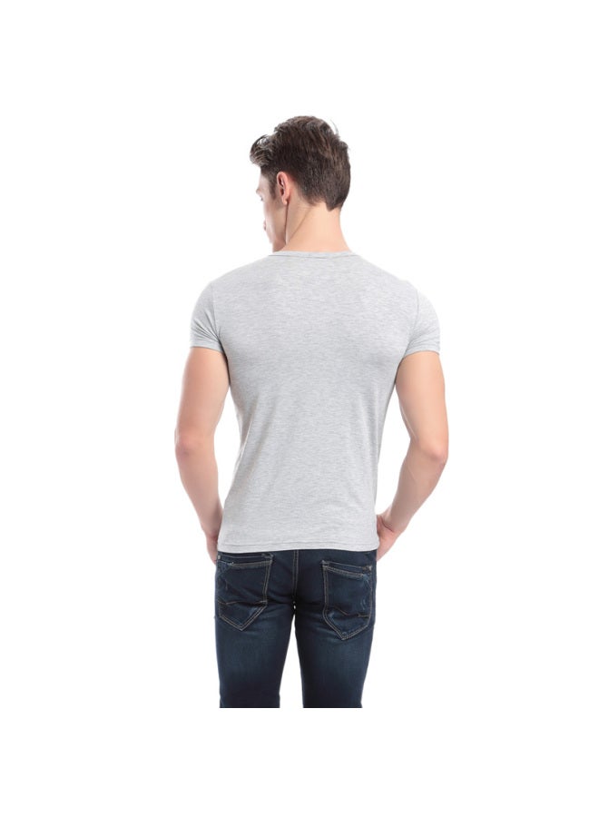 LANG SHA Langsha Short-sleeve Tank Top For Men, Lightweight Solid Color Athletic Elastic Slim-fit Undershirt - Image 2