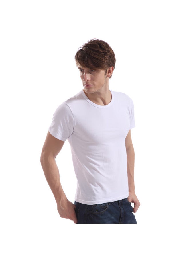 LANG SHA Langsha Short-sleeve Tank Top For Men, Lightweight Solid Color Athletic Elastic Slim-fit Undershirt - Image 1