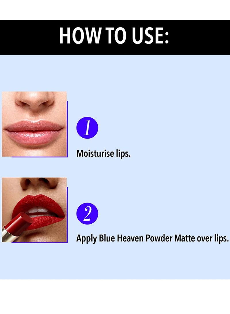 Blue Heaven Powder Matte Scarlet RM01 3.5 gm - Image 4