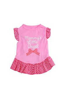Generic 2024 Summer Pet Clothes Mommys Little Love Ruffle Skirt for Small Dogs Pink 