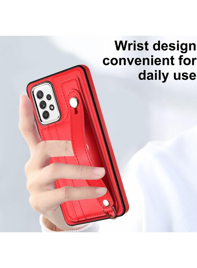 S-TOP Case For Samsung Galaxy A72 4G / A72 5G Shockproof Leather Phone Case with Wrist Strap - Image 5