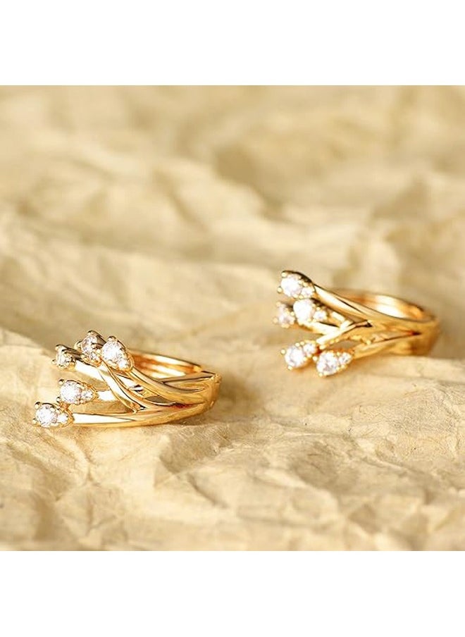 Mevecco - Women Huggie Hoop Earrings Gold Ear Stud Cuff 14K Gold Filled Small Boho Beach Simple Delicate Handmade Hypoallergenic Jewelry Gift - Image 1