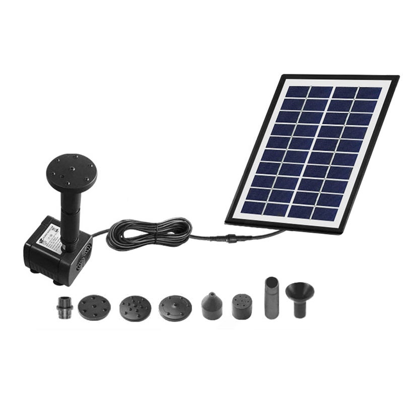 2W/4W/6W (Optional) Solar Powered Fountain Small Garden Floatings Fountain Pool Outdoor Parks Landscape Fish Pond Fountain with Nozzles - Image 1