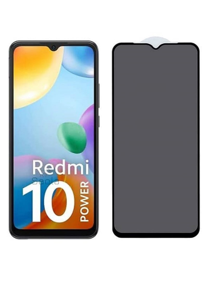 Super Tempered Glass Screen Protector Anti-Spy Privacy Designed For Xiaomi Redmi 10 Power Full Screen Coverage And Bubble Free - Image 1