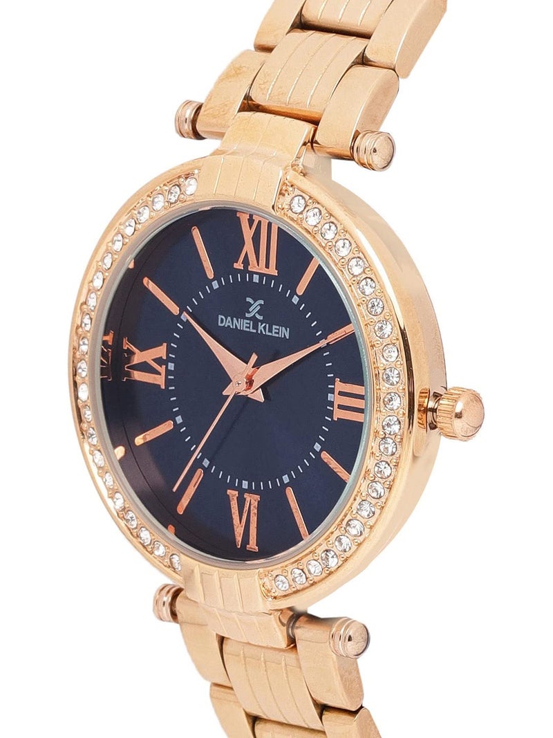 Daniel Klein Metal Analog Blue Dial Women's Watch-Dk11138-7 - Image 3