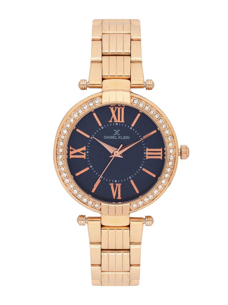 Daniel Klein Metal Analog Blue Dial Women's Watch-Dk11138-7 - Image 1