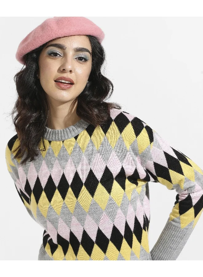 Pinacolada  Women's Black Pullover Sweatshirt With Quilted Details for Women | Best Price UAE