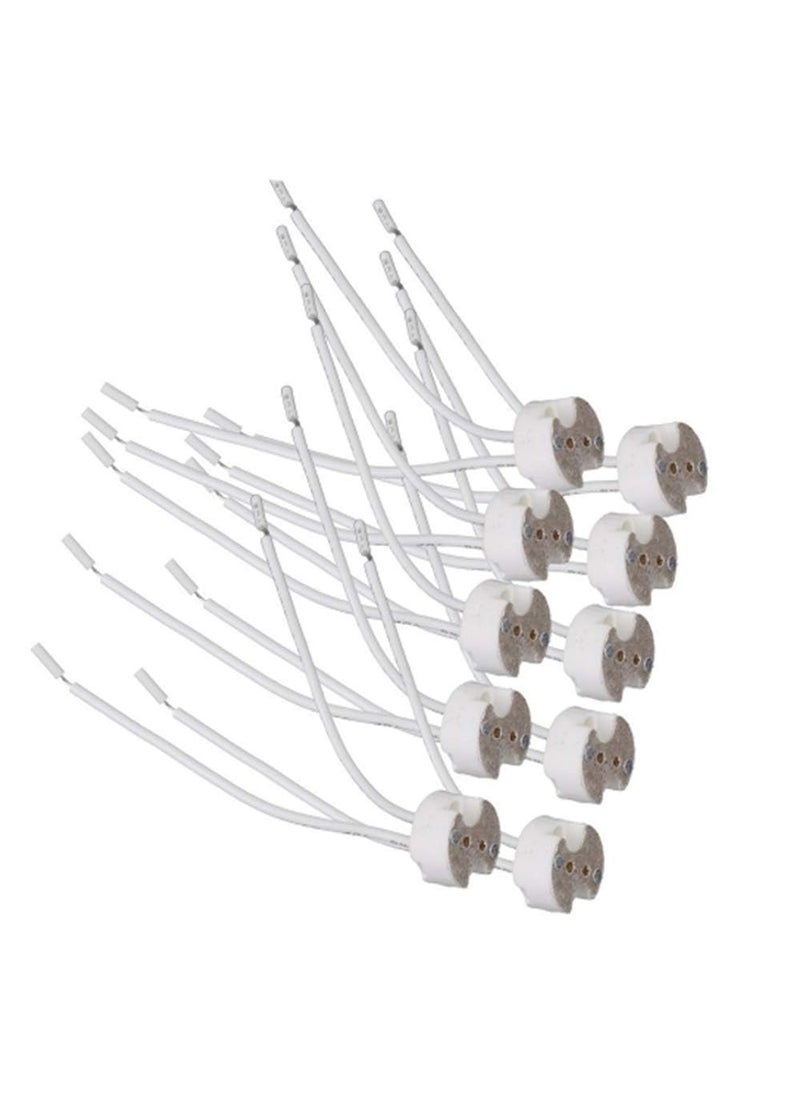 SVDK SVDK MR16 G4 Base Ceramic Socket Lamp Holder LED Bulb Adapter Pack of 10  - Image 1