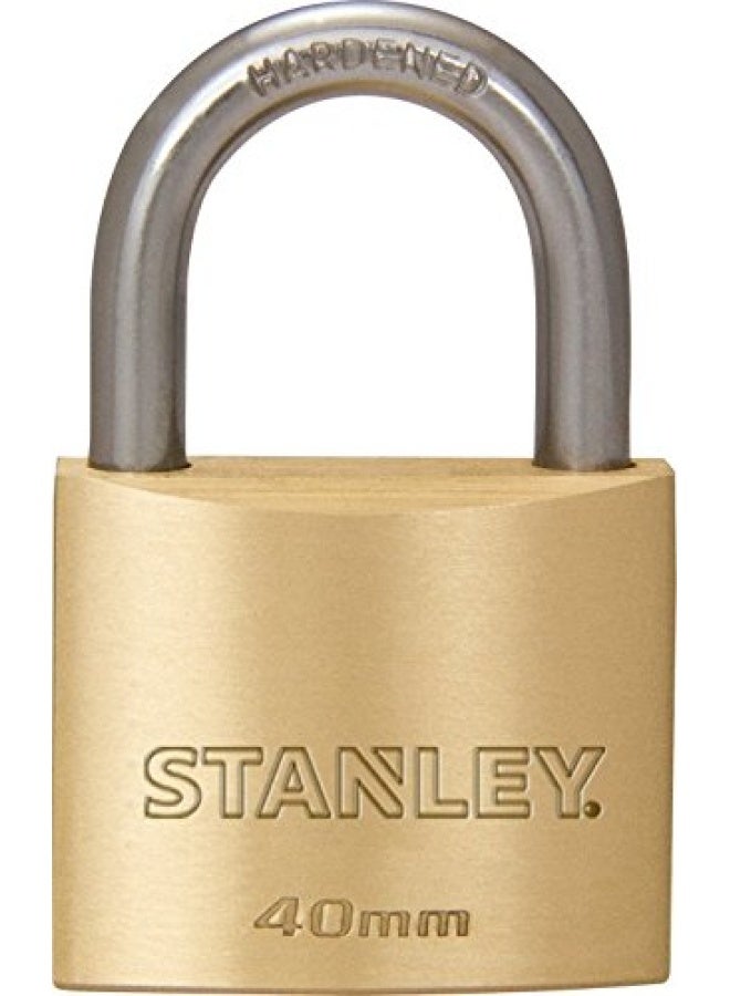 Stanley Stanley Brass Padlock 40mm Standard Shackle Set of 4  - Image 2