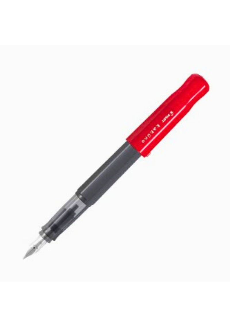PILOT Kakuno Fountain Pen Red Body With One Ink Cartridge Medium Tip - Image 2