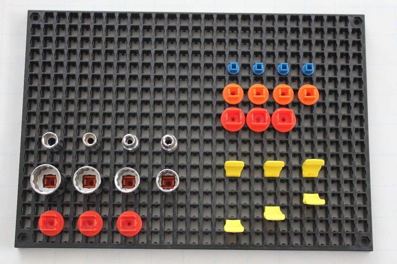Ascend Tools 1/4" Socket Holders (50 pcs) - Accessories for Organizer Genie Pegboards to Organize 1/4" Sockets on the Pegboard - Image 3