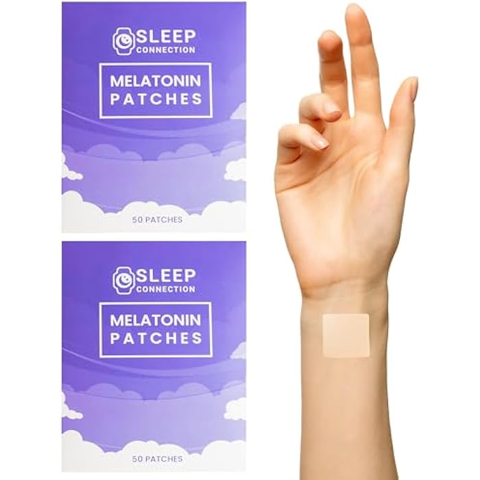 Sleep Connection Melatonin Patches for Adults - 60 Beige Sleep Patches for Adults, Skin Friendly, Sleep Promoting Stickers with Natural Ingredients - Supports Better Sleep & Relaxation - 2 packs of 30 - Image 1