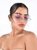 ووجلز نظارة شمسية بابي زانثي حمراء بفراشة زرقاء