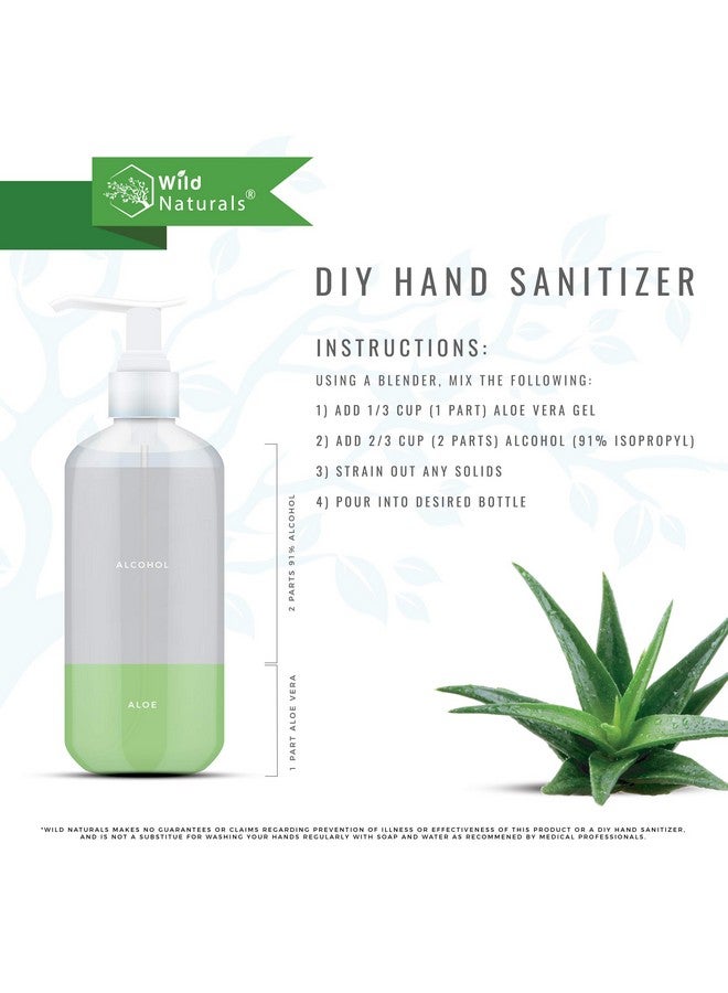 Wild Naturals Pure Aloe Vera Gel Hand Cleaner - 100% Aloe Vera Gel Organic with Manuka Honey, Witch Hazel, Peppermint, Oregano, Rosemary, & Cleansing Tea Tree - Organic Waterless Purifying Wash - Image 4