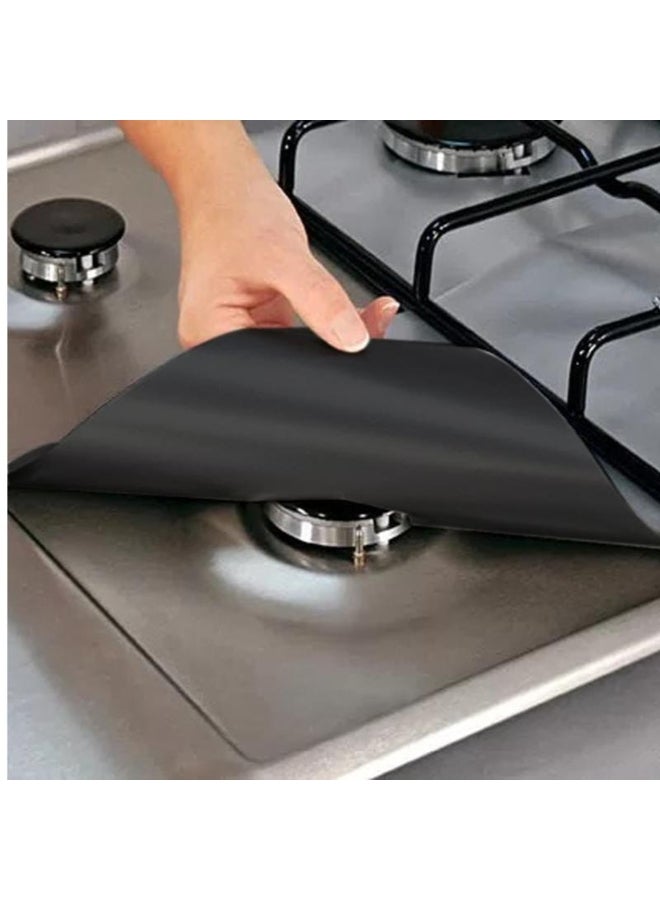 Set of 4 Stove Guard Covers for Gas Stovetop Burners - Kitchen Accessories Mat Cooker Shield - Image 1