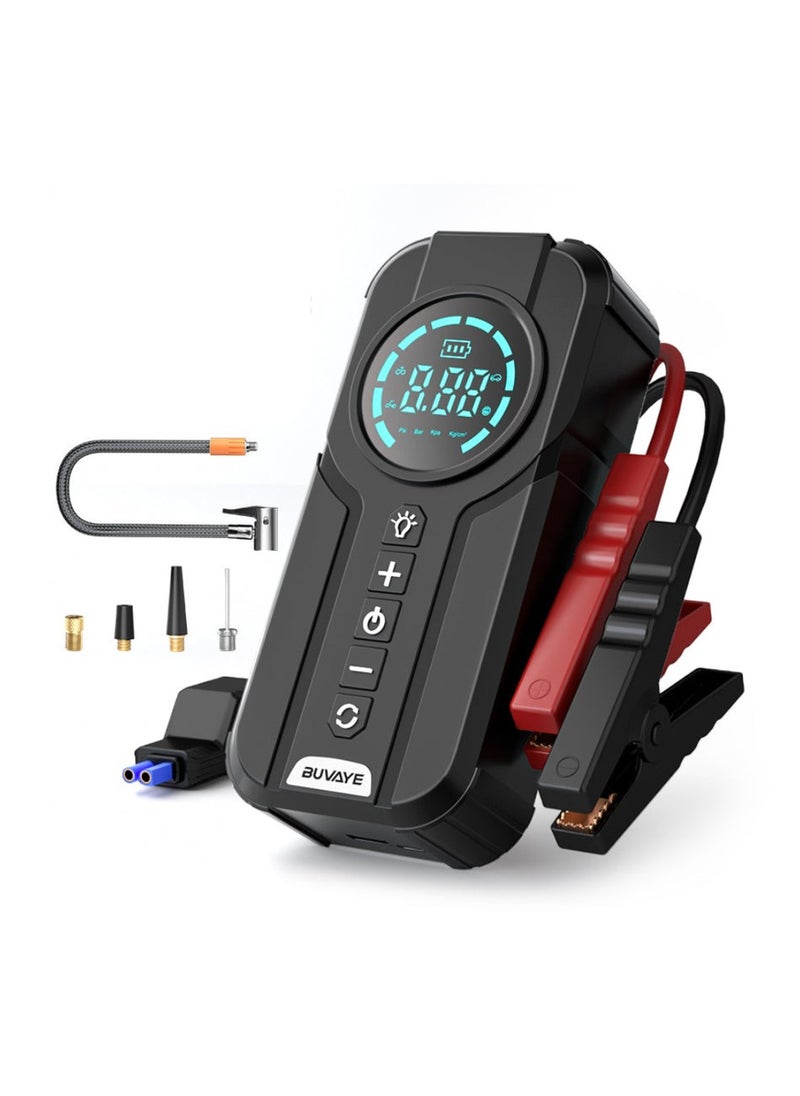 Generic - Portable car battery inflator and rectifier (4 in 1) is a must-have in your car for any emergency. Car inflator and rectifier, power bank and flashlight. Multi-purpose device. Multiple colors. - Image 1
