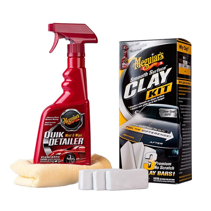ميجواير Meguiar's Smooth Surface Clay Kit with 3 Premium No Scratch Clay Bars - Image 2