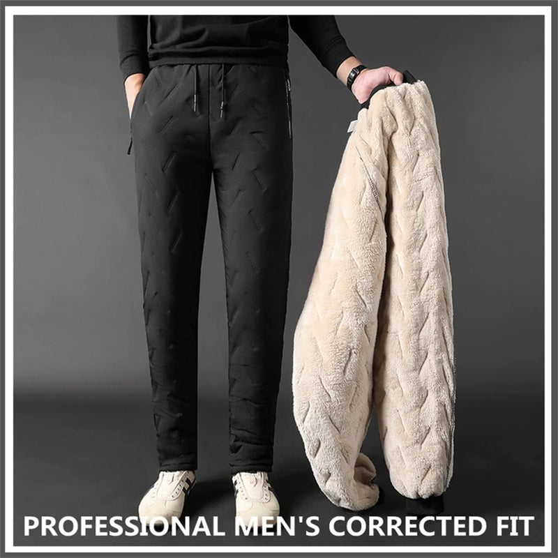 klarako Unisex Fleece Jogging Bottoms,Winter Warm Plush Waterproof Windproof Leggings and Sweatpants - Image 2