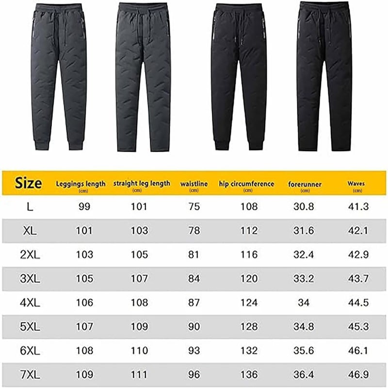 klarako Unisex Fleece Jogging Bottoms,Winter Warm Plush Waterproof Windproof Leggings and Sweatpants - Image 3