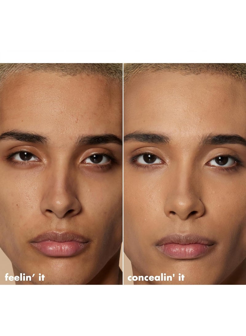 إلف كونسيلر مرطب مموه، خفيف الوزن، تغطية كاملة، يدوم طويلاً، يخفي العيوب، يغطي، لمسة نهائية ساتانية (ذهبي متوسط) - Image 3