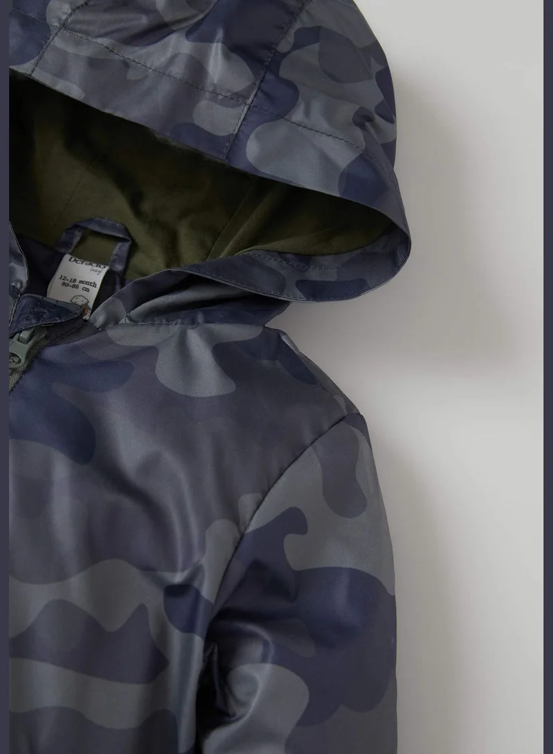 DeFacto Regular Fit Camo Print Coat
