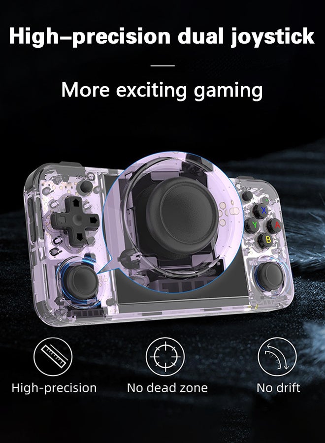 AMPOWN R36H Handheld Game Consoles with Open Source Linux System,Cortex-A35 CPU, 128GB TF card comes with over 30,000 classic games,3.5-inch IPS Screen Portable Classic Handheld Game(Purple) - Image 4