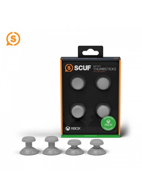 SCUF Instinct Interchangeable Thumbsticks 4 Pack, Replacement Joysticks only for SCUF Instinct Pro Performance Xbox Series X|S Controller - Light Gray