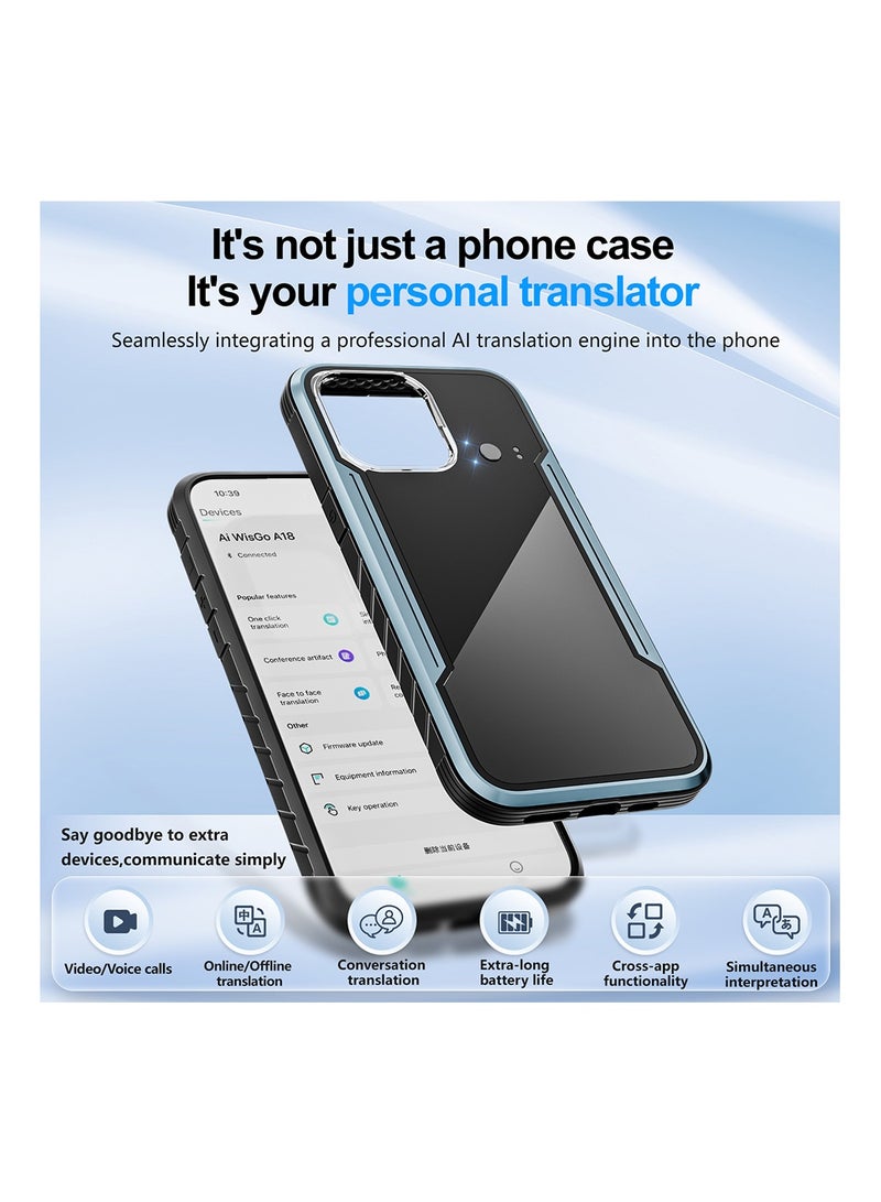 Phone case translator Cell phone AI Real-time conversation simultaneous interpretation mobile phone Protective Case Face to Face translation mobile telephone Translation machine compatible with Iphone promax samsung phone for Business travel - Image 2