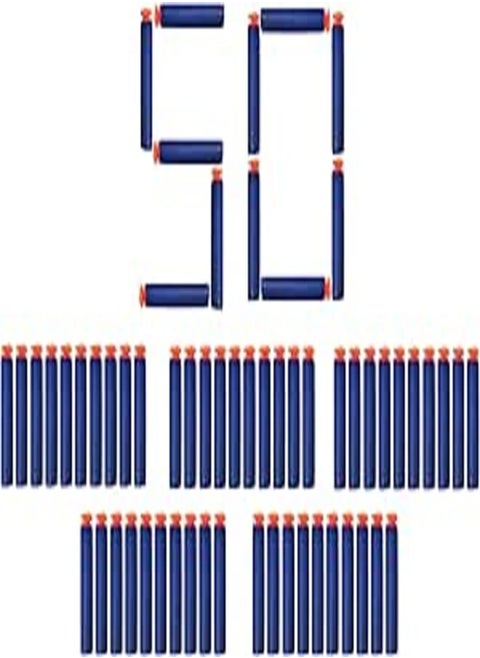 VGRASSP Soft Foam Suction Bullets Darts for Toy Guns -Sticky Safe Bullets Compatible with Nerf N-Strike, Blaze Storm - 50 Count - Color As Per Stock
