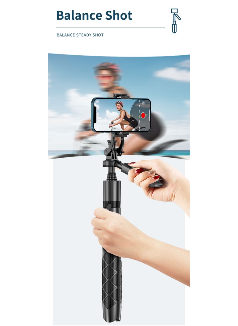 Sunbmebge Selfie Stick Tripod with Complementary Light,Retractable Phone Tripod Aluminium Camera Mount with Bluetooth Remote Shutter,All-in-One Professional Tripod for iPhone,Compatible with All Phones/Cameras  - Image 3