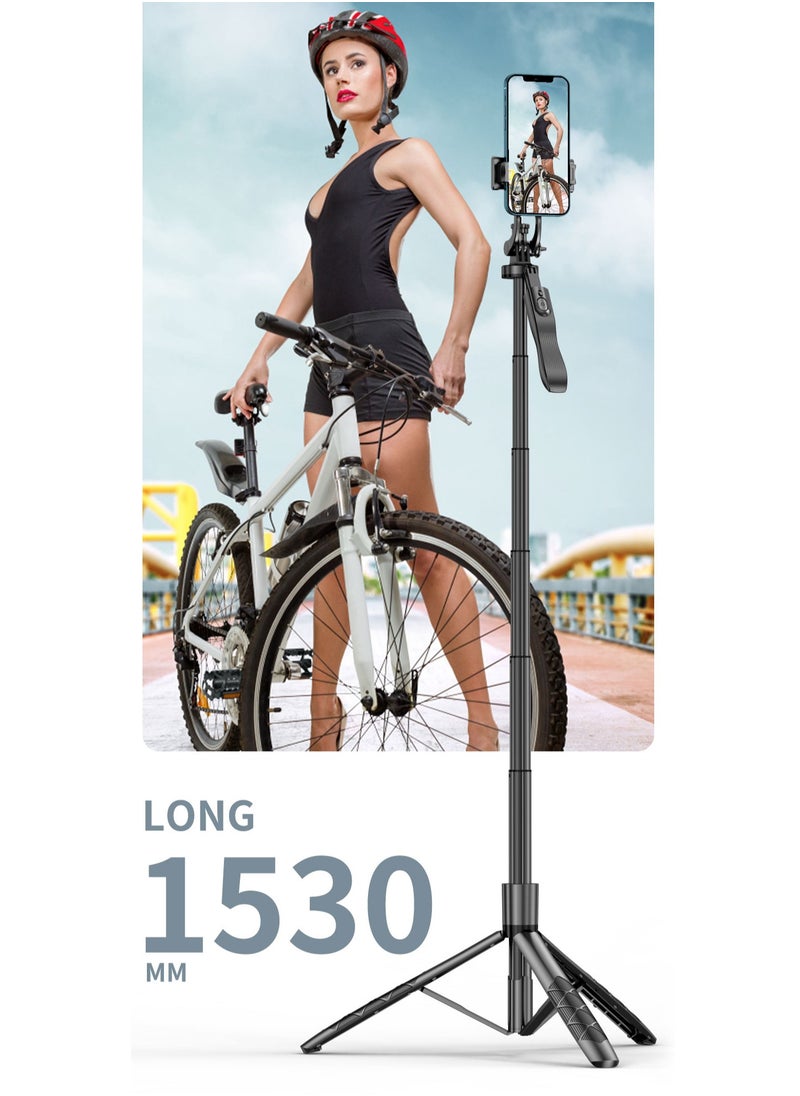 Sunbmebge Selfie Stick Tripod with Complementary Light,Retractable Phone Tripod Aluminium Camera Mount with Bluetooth Remote Shutter,All-in-One Professional Tripod for iPhone,Compatible with All Phones/Cameras  - Image 5